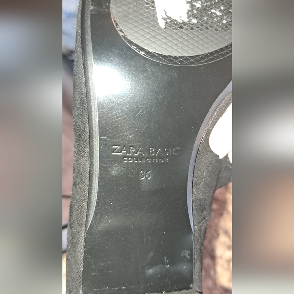 Ladies ZARA  BLACK LACE UP HEELED SHOES SANDALS KNEE HIGH 36/UK-/US 6 - Picture 5 of 13